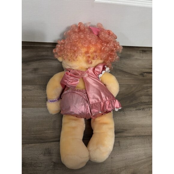 VTG. Kenner 1985 HUGGA BUNCH 17" HUGGINS Doll Curly Pink Hair Blue Eyes Plush - Picture 4 of 11